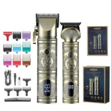 Тример машинка для стрижки волосся VGR V-670 Professional Set 2в1 USB золотистий (RZN-23096420) Тример машинка для стрижки волосся VGR V-670 Professional Set 2в1 USB золотистий (RZN-23096420)