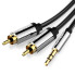 Аудіокабель 3.5 мм AUX/2хRCA 1.5 м Vention BCFBG чорний (RZN-23101798)