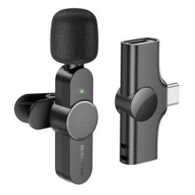 Мікрофон динамічний петличний BOROFONE BFK12 Trophy Type-C для смартфона Bluetooth чорний (RZN-23101814)
