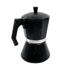 Кавоварка гейзерна алюмінієва Empire EM-6612 Граніт V 350 мл чорний (RZN-23102034)