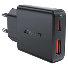 Зарядний блок живлення Type-C+USB ACEFAST A69 GaN 30 W 12 V 2.5 A чорний (RZN-23105889)