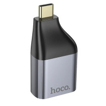 Перехідник Type-C M/HDMI F Hoco UA33 чорний зі сріблястим (RZN-23106832)