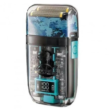 Електробритва шейвер VGR V-352 водонепроникна з дисплеєм чорний з блакитним (RZN-23104623)