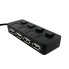 USB-хаб зовнішній 4 порти з вимикачами 0.15 м чорний (RZN-23094856)