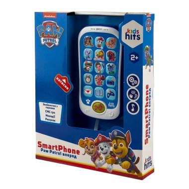Інтерактивна іграшка телефон Kids Hits KH03-006L Щенячий патруль зі звуковими ефектами 16 см синій з білим (RZN-23104341)