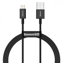 Кабель USB/Apple Lightning 1 м Baseus Superior 2.4 А чорний (RZN-23106461)