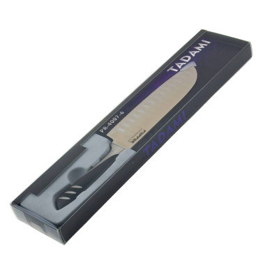 Ніж кухонний сантоку 31 см Pepper PR-4007-6 Tadami нержавіюча сталь сріблястий з чорним (RZN-23103036)