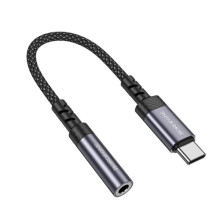 Перехідник Type-C M/3.5 мм AUX F 15 см BOROFONE BV24 Graceful сріблястий (RZN-23103889)