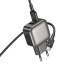 Зарядний пристрій з кабелем 2xUSB/Type-C 1 м BOROFONE BAS51A Absolute 12 W 5 V 2.4 А чорний (RZN-23106419)