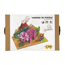 Пазл-конструктор тривимірний 34 елементи 3D 68046 Трицератопс (RZN-23104389)