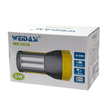 Ліхтар ручний акумуляторний Weidasi WD-543A чорний з блакитним (RZN-23104751)