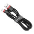 Кабель USB/Apple Lightning 0.5 м Baseus Cafule Cable 2.4 А чорний з червоним (RZN-23102289)