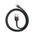 Кабель USB/Apple Lightning 0.5 м Baseus Cafule Cable 2.4 А чорний з червоним (RZN-23102289)