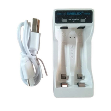 Зарядний пристрій USB 2хААА/АА Rablex RB425 900 mA білий (RZN-23105403)