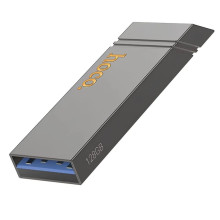 Флеш пам'ять USB 128 GB Hoco UD13 Clever USB 3.2 сірий (RZN-23104417)