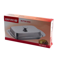 Маслянка Empire EM-0016 Фера 20 х 11 см сріблястий (RZN-23103126) Маслянка Empire EM-0016 Фера 20 х 11 см сріблястий (RZN-23103126)