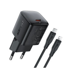 Зарядний блок живлення Type-C ACEFAST A118 mini GaN 30 W 5 V 3 A чорний (RZN-23104994)