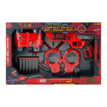 Набір іграшкової зброї FJ922 м'які кулі-присоски червоний з чорним (RZN-23102639) Набір іграшкової зброї FJ922 м'які кулі-присоски червоний з чорним (RZN-23102639)