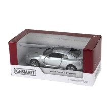Іграшкова машинка моделька KiNSMART KT5340W Nissan GT-R R3 2009 метал 12 см інерційна сірий (RZN-23103681)