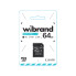 Карта пам'яті 64 GB Wibrand МicroSDНC Сlass 10 з адаптером чорний (RZN-23102288)
