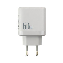 Зарядний блок живлення 2xType-C XO CE08 50 W 3 A білий (RZN-23105361)