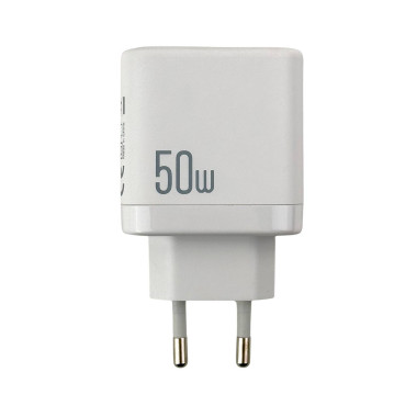Зарядний блок живлення 2xType-C XO CE08 50 W 3 A білий (RZN-23105361)
