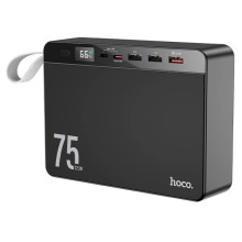 Універсальна мобільна батарея 75000 mAh HOCO J94 Overlord 22.5 W повербанк з дисплеєм чорний (RZN-23105860)