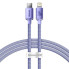 Кабель Type-C /Apple Lightning 1.2 м Baseus Crystal Shine 2.4 А фіолетовий (RZN-23101857)