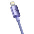 Кабель Type-C /Apple Lightning 1.2 м Baseus Crystal Shine 2.4 А фіолетовий (RZN-23101857)
