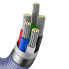 Кабель Type-C /Apple Lightning 1.2 м Baseus Crystal Shine 2.4 А фіолетовий (RZN-23101857)