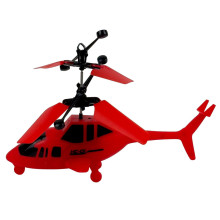 Інтерактивна літаюча іграшка Вертоліт JYX9008 зі світловими ефектами 18 см червоний (RZN-23103485)