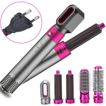 Стайлер багатофункційний Hot Air Styler 5в1 1000 Вт сірий з рожевим (RZN-23093413)