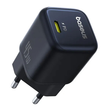 Зарядний блок живлення Type-C Baseus PicoGo GaN 45 W 20 V 3 A чорний (RZN-23105390)