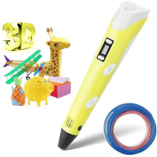 3D ручка 3DPEN-2 LCD-дисплей пластик Жовтий (RZN-23096687) 3D ручка 3DPEN-2 LCD-дисплей пластик Жовтий (RZN-23096687)