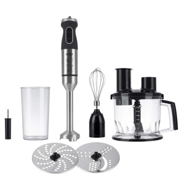 Блендер занурювальний з чашею 7в1 Ergo EHB-7500 1000 Вт 1.7 л сріблястий з чорним (RZN-23105819)