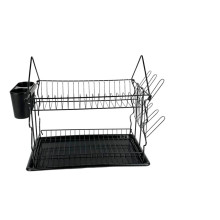 Сушарка для посуду Empire 3369 двоярусна метал 36 х 23 х 38 см чорний (RZN-23100096) Сушарка для посуду Empire 3369 двоярусна метал 36 х 23 х 38 см чорний (RZN-23100096)