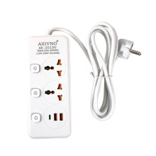 Мережевий фільтр-подовжувач 2 розетки AND WL-6 2хUSB/Type C 10 А 1.8 м білий (RZN-23105587)