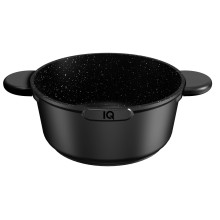 Каструля мармурове покриття IQ 2049-20 Be Simple з кришкою 2.4 л чорний (RZN-23106584)
