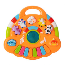 Іграшкове піаніно CY-6055B зі світловими та звуковими ефектами 20 см помаранчевий (RZN-23104379)