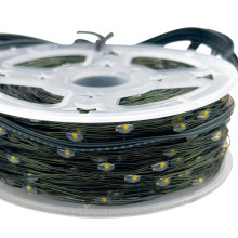 Світлодіодна гірлянда-нитка зелений дріт 2000 LED Роса на котушці з пультом крапля 200 м мульти (RZN-23104453)