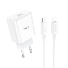 Зарядний пристрій з кабелем Type-C/Apple Lightning 1 м HOCO C76A Pro Majestic 30 W 12 V 2.5 A білий (RZN-23105879)