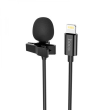 Мікрофон конденсаторний петличний HOCO L14 Lavalier Apple Lightning для смартфона чорний (RZN-23105081)