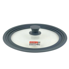 Кришка для посуду з обідком Empire EM-3315 Універсал 28 см скло сірий (RZN-23102412) Кришка для посуду з обідком Empire EM-3315 Універсал 28 см скло сірий (RZN-23102412)