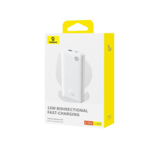 Універсальна мобільна батарея 10000 mAh Baseus Airpow Lite 15 W повербанк білий (RZN-23105477)