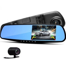 Відеореєстратор-дзеркало Vehicle Blackbox DVR Full HD 1920х1080 з двома камерами чорний (RZN-23093103)
