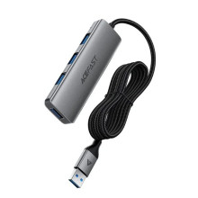 USB-хаб зовнішній 4 порти ACEFAST J17 1 м сріблястий (RZN-23106425)