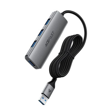 USB-хаб зовнішній 4 порти ACEFAST J17 1 м сріблястий (RZN-23106425)