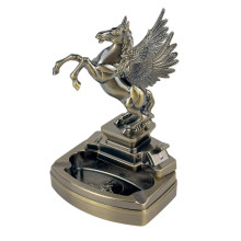 Попільничка із запальничкою Пегас метал 11 х 16 см бронзовий (RZN-23105522)