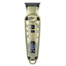 Бездротова машинка для стрижки волосся VGR V-901 USB з дисплеєм 4 насадки зелений (RZN-23104621)