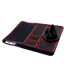 Килимок-тримач антиковзний в авто MOBILE 24 х 17 см чорний з червоним (RZN-23105501)